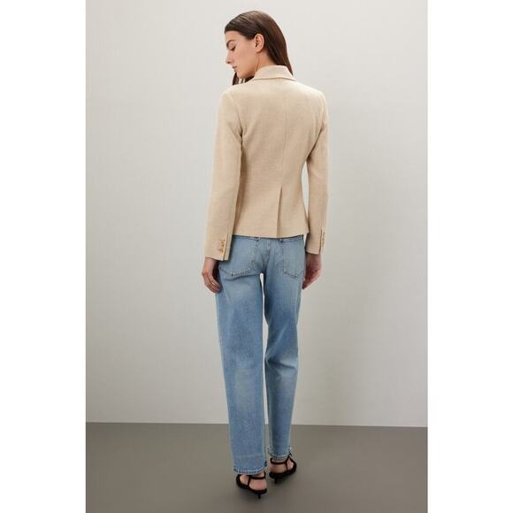 DEREK LAM 10 CROSBY Off-White Twill Wool Blend Jasper Utility Blazer Jacket sz 4 - Picture 3 of 13